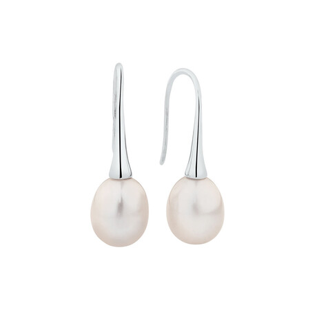 Earrings with Cultured Freshwater Pearls in Sterling Silver Earrings with Cultured Freshwater Pearls in Sterling Silver