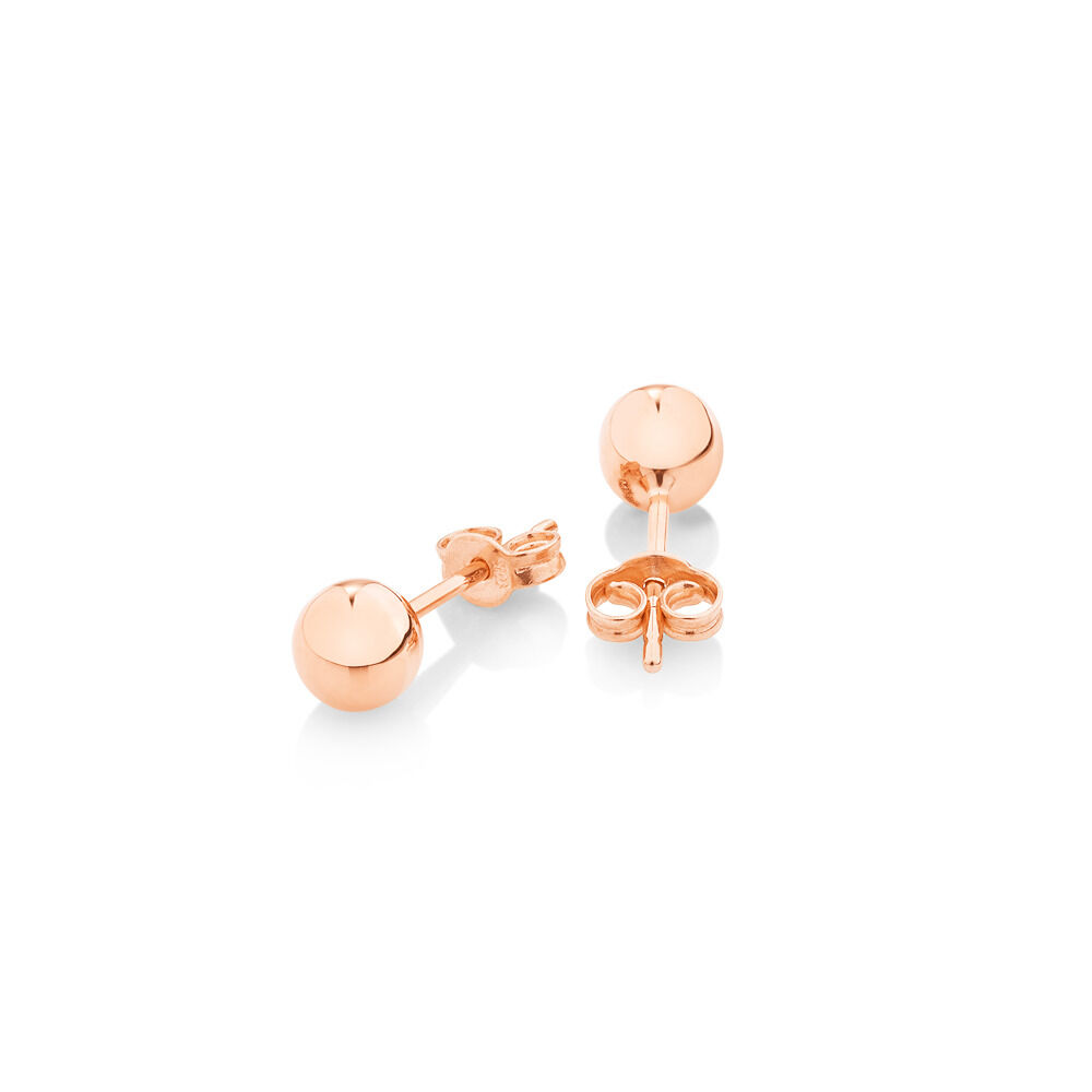 5mm Ball Stud Earrings 10kt Rose Gold