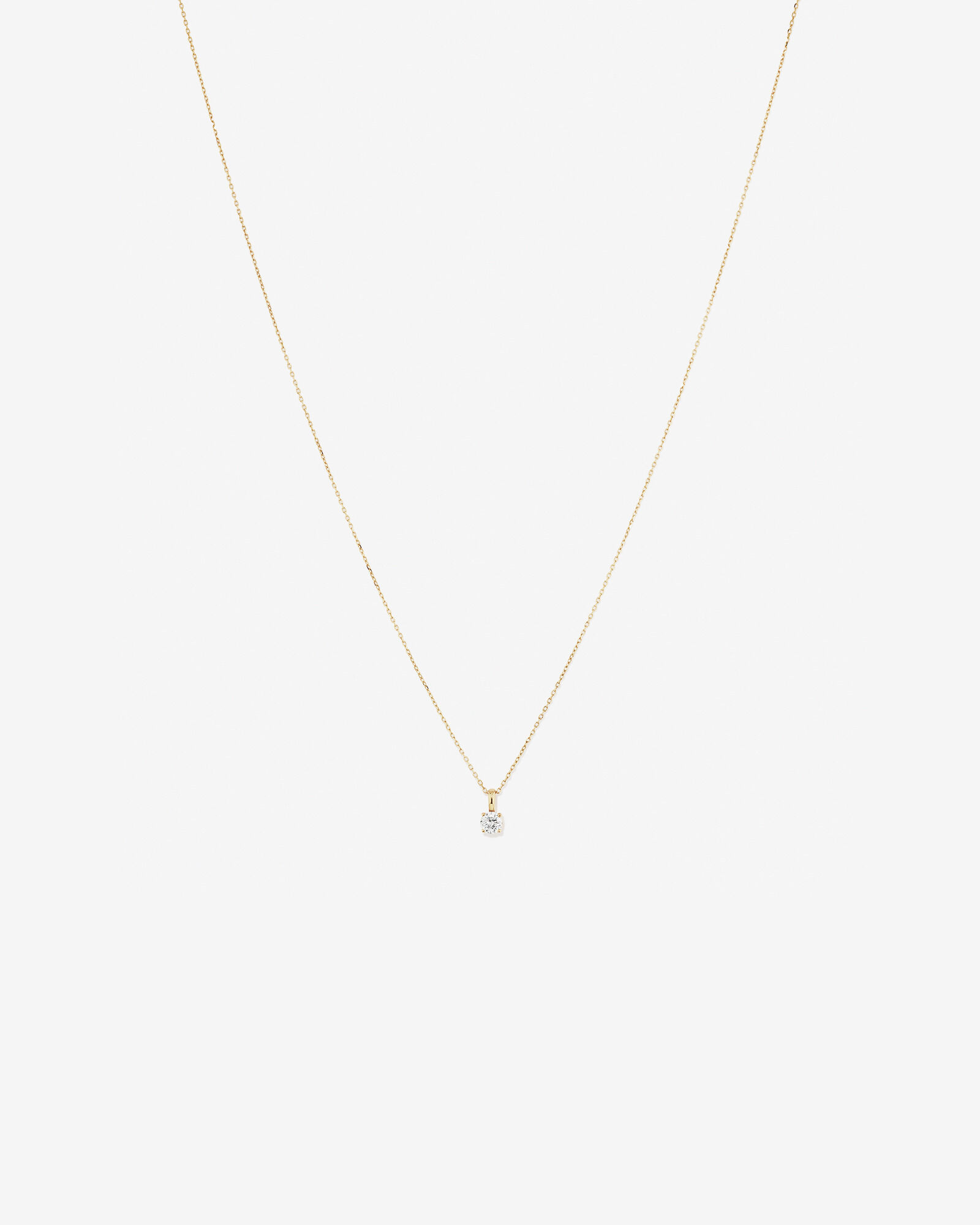 0.25 Carat TW Diamond Solitaire Pendant in 18kt Yellow Gold