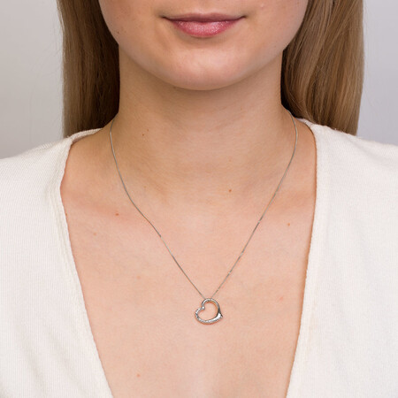 Heart Pendant in 10kt White Gold Heart Pendant in 10kt White Gold