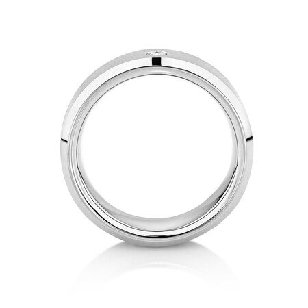Ring with Diamond in Grey Sapphire Tungsten Ring with Diamond in Grey Sapphire Tungsten