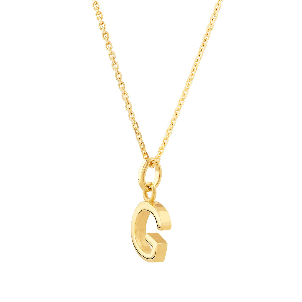 Initial Pendant in 10kt Yellow Gold