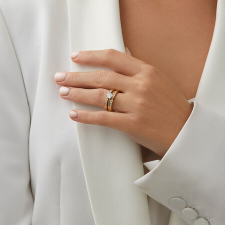 Enhancer Ring with 1/4 Carat TW of Diamonds in 10kt Yellow Gold Enhancer Ring with 1/4 Carat TW of Diamonds in 10kt Yellow Gold