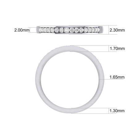 Whitefire Wedding Band with 0.15 Carat TW of Diamonds in 18kt White Gold & 22kt Yellow Gold Whitefire Wedding Band with 0.15 Carat TW of Diamonds in 18kt White Gold & 22kt Yellow Gold