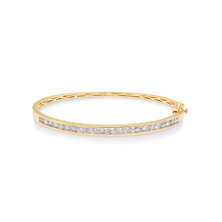Bangle with 2 Carat TW Of Diamonds in 10kt Yellow Gold