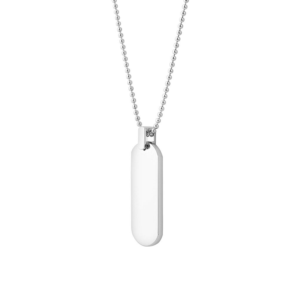 55cm (22") Dog Tag Pendant in Sterling Silver