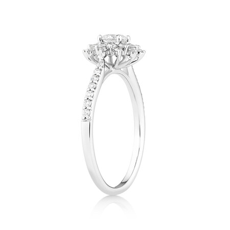 Engagement Ring with 0.60 Carat TW of Diamonds in 14kt White Gold Engagement Ring with 0.60 Carat TW of Diamonds in 14kt White Gold