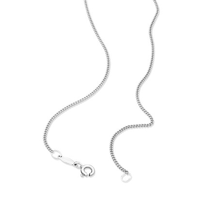 45cm (18") Curb Chain in 10kt White Gold 45cm (18") Curb Chain in 10kt White Gold