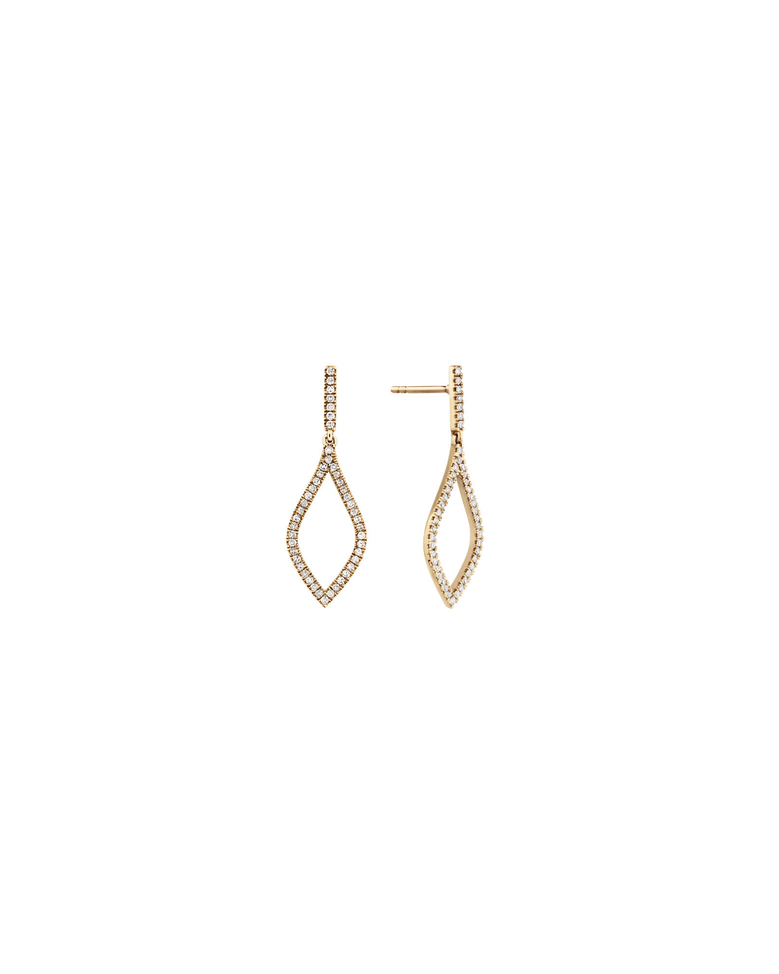 Drop Earrings with .25 Carat TW Diamonds in 10kt Yellow Gold
