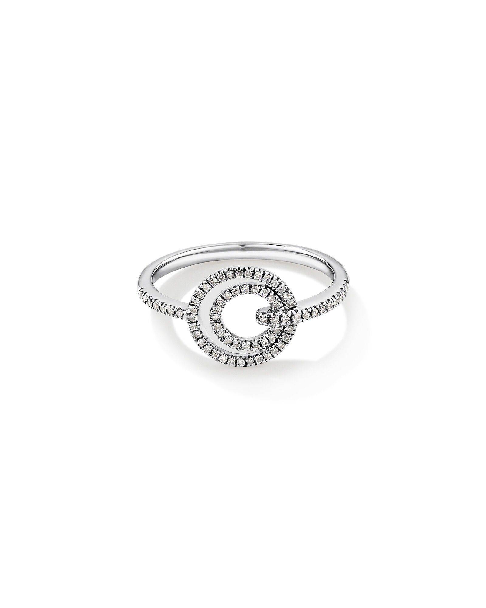 Open circle diamond ring top