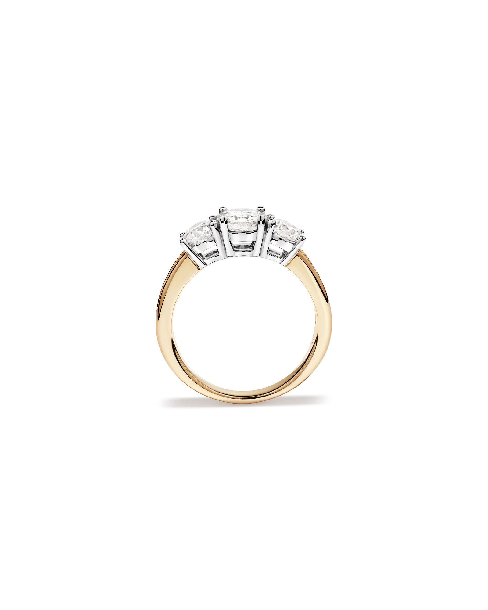 2.00 Carat TW 3 Stone Signature 101 Diamond Ring in 14kt Yellow & White Gold