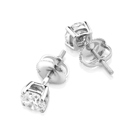Classic Stud Earrings with 0.96 Carat TW of Diamonds in 14kt White Gold Classic Stud Earrings with 0.96 Carat TW of Diamonds in 14kt White Gold