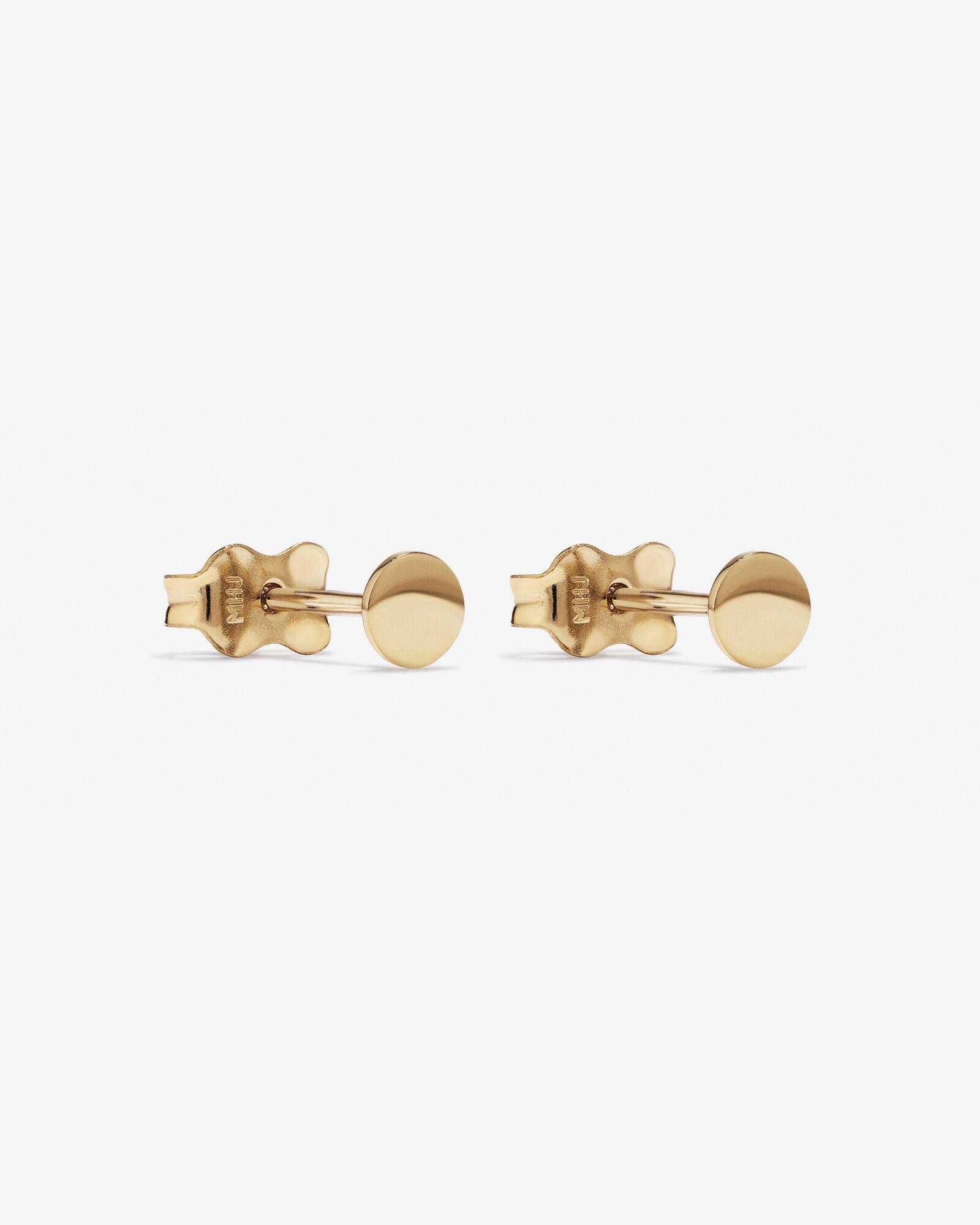 4mm Circle Stud Earrings 10kt Yellow Gold