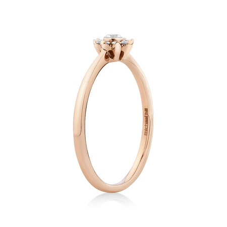 Evermore Promise Ring with 0.15 Carat TW of Diamonds in 10kt Rose Gold Evermore Promise Ring with 0.15 Carat TW of Diamonds in 10kt Rose Gold