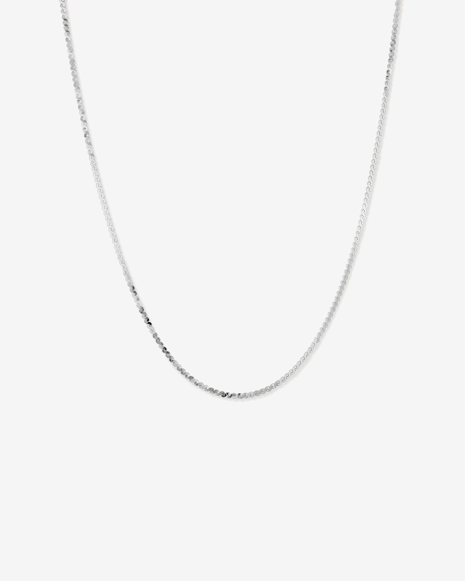 45cm (18") Serpentine Chain in Sterling Silver