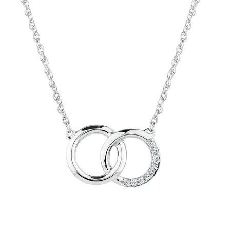 Pendant with Diamonds in Sterling Silver