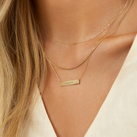 Bar Necklace in 10kt Yellow Gold Bar Necklace in 10kt Yellow Gold