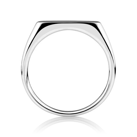 Men's Rectangle Signet Ring In Sterling Silver Men's Rectangle Signet Ring In Sterling Silver
