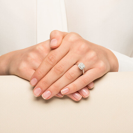 Engagement Ring with 1/2 Carat TW of Diamonds in 10kt White Gold Engagement Ring with 1/2 Carat TW of Diamonds in 10kt White Gold