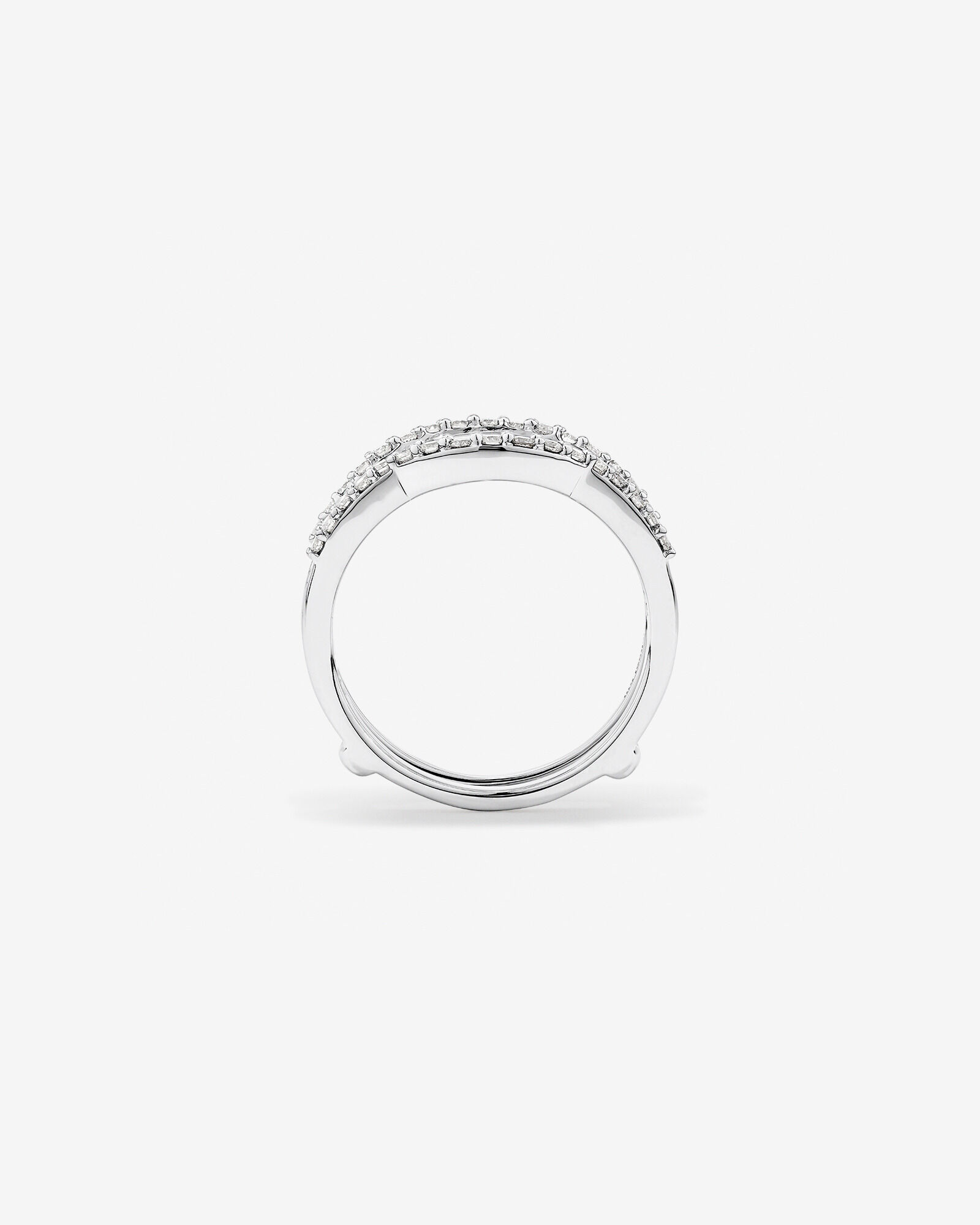 Enhancer Ring with 3/4 Carat TW of Diamonds in 14kt White Gold