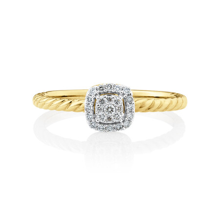 Promise Ring with 0.13 Carat TW of Diamonds in 10kt Yellow Gold Promise Ring with 0.13 Carat TW of Diamonds in 10kt Yellow Gold