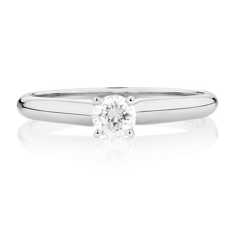 Evermore Solitaire Engagement Ring with 1/3 Carat TW Diamond in 14kt White Gold Evermore Solitaire Engagement Ring with 1/3 Carat TW Diamond in 14kt White Gold