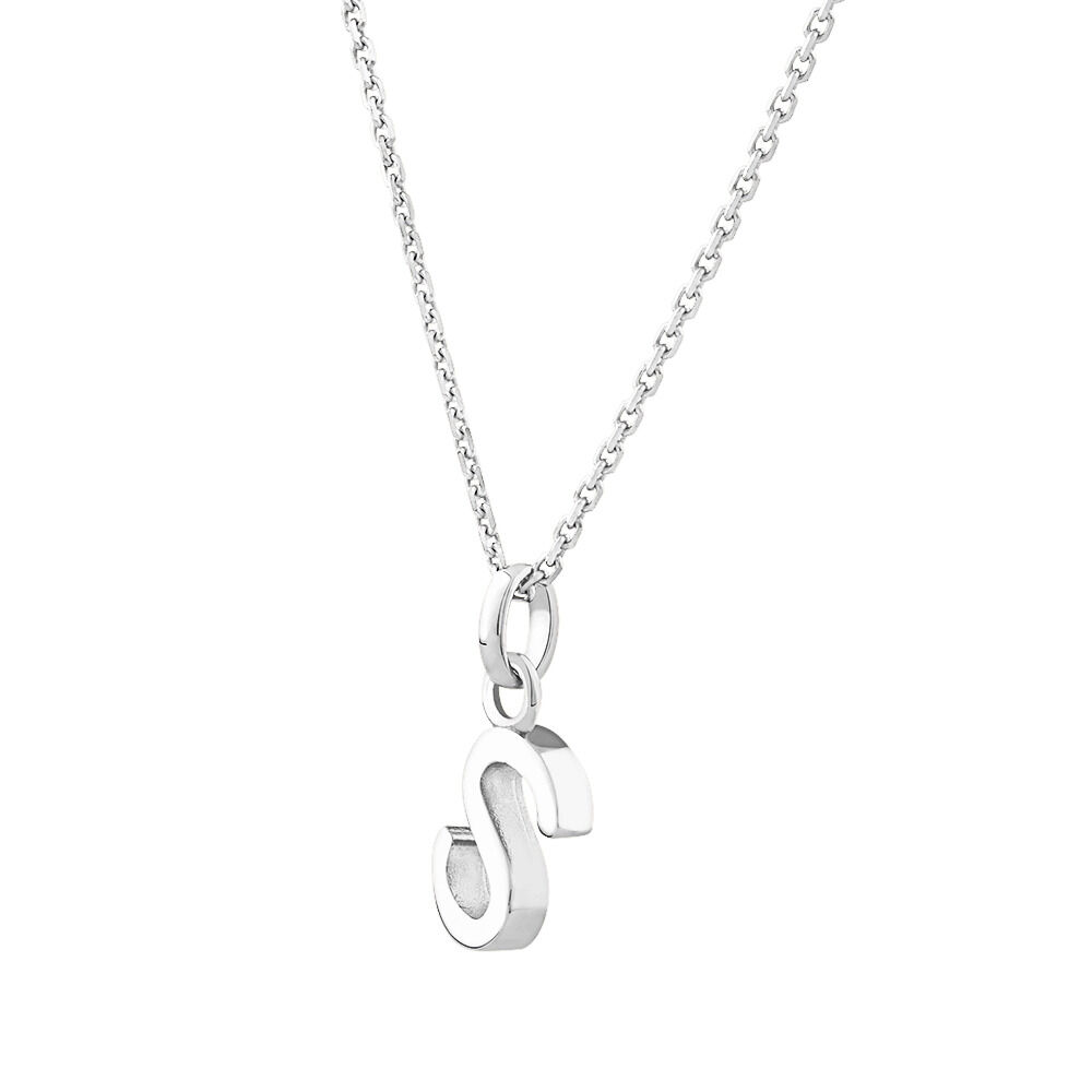"S" Initial Pendant in Sterling Silver