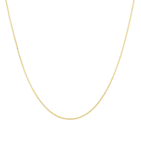 55cm (22") Box Chain in 10kt Yellow Gold 55cm (22") Box Chain in 10kt Yellow Gold