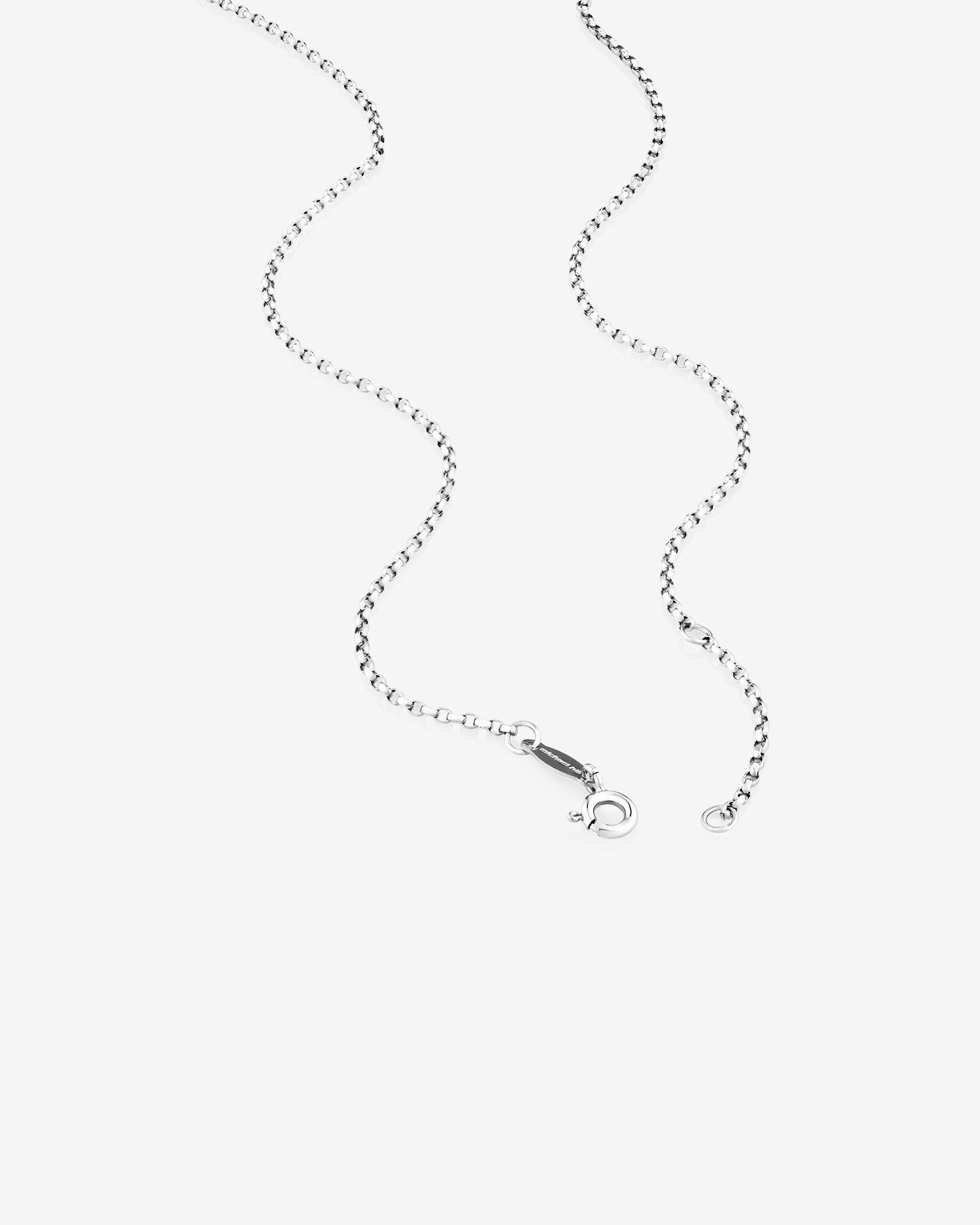 45cm (18") 1mm-1.5mm Width Diamond Cut Belcher Chain in 18kt White Gold