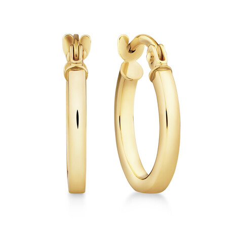 14mm Hoop Earrings in 10kt Yellow Gold