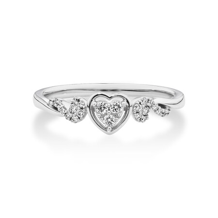 Evermore Promise Ring with 0.14 Carat TW of Diamonds in 10kt White Gold Evermore Promise Ring with 0.14 Carat TW of Diamonds in 10kt White Gold