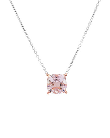 Rose Amethyst Necklace in Sterling Silver & 10kt Rose Gold Rose Amethyst Necklace in Sterling Silver & 10kt Rose Gold