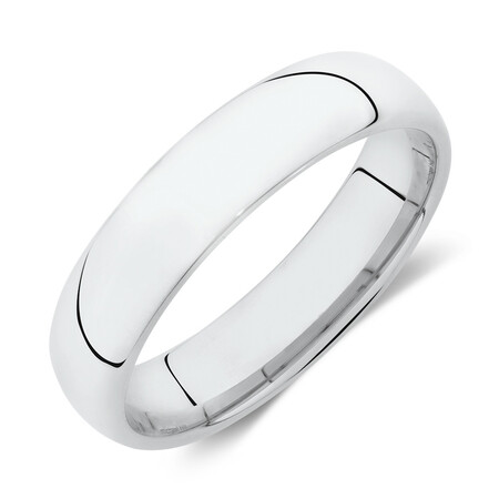 Lite Half Round Wedding Band in 10kt White Gold Lite Half Round Wedding Band in 10kt White Gold