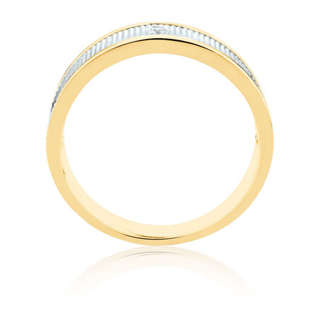 Men's Ring with Diamonds in 10kt Yellow & White Gold Men's Ring with Diamonds in 10kt Yellow & White Gold