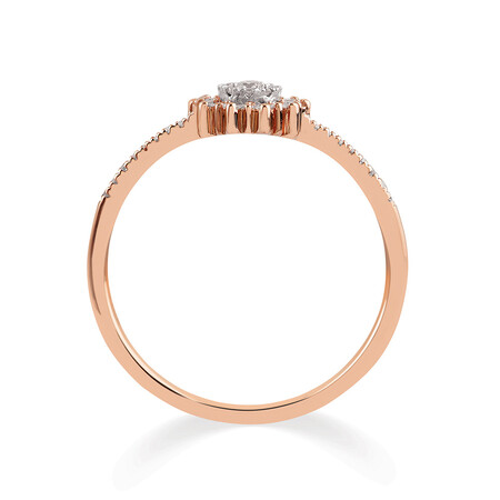 Promise Ring with 0.15 Carat TW of Diamonds in 10kt Rose Gold Promise Ring with 0.15 Carat TW of Diamonds in 10kt Rose Gold