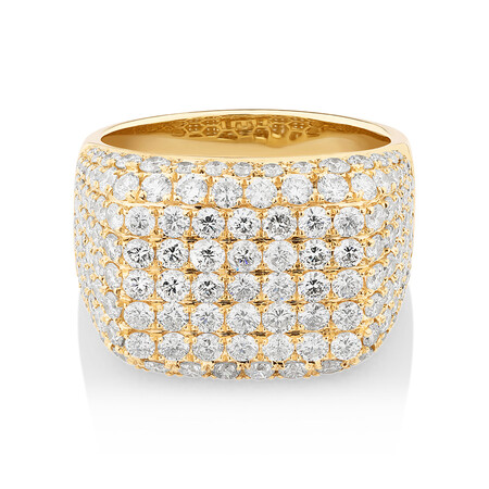 Gents Ring with 5 Carat TW of Diamonds In 10kt Yellow Gold Gents Ring with 5 Carat TW of Diamonds In 10kt Yellow Gold