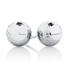 7mm Patterned Stud Earrings in 10ct White Gold