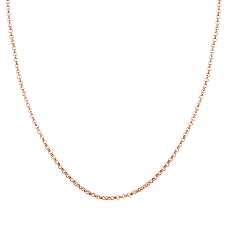 45cm (18") Hollow Rolo Chain in 10kt Rose Gold 45cm (18") Hollow Rolo Chain in 10kt Rose Gold