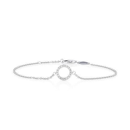 19cm (7") Bracelet with 0.16 Carat TW of Diamonds in 10kt White Gold 19cm (7") Bracelet with 0.16 Carat TW of Diamonds in 10kt White Gold