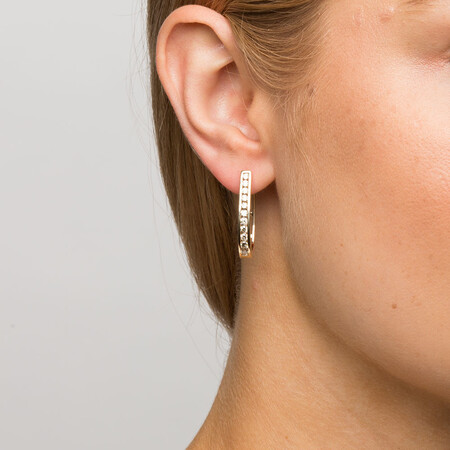 Hoop Earrings with 1 Carat TW of Diamonds in 10kt Yellow Gold Hoop Earrings with 1 Carat TW of Diamonds in 10kt Yellow Gold