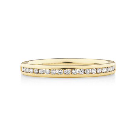 Wedding Band with 1/5 Carat TW of Diamonds in 14kt Yellow Gold Wedding Band with 1/5 Carat TW of Diamonds in 14kt Yellow Gold