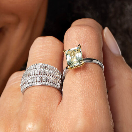 Multi Row Ring with 1 Carat TW of Diamonds in 14kt White Gold Multi Row Ring with 1 Carat TW of Diamonds in 14kt White Gold
