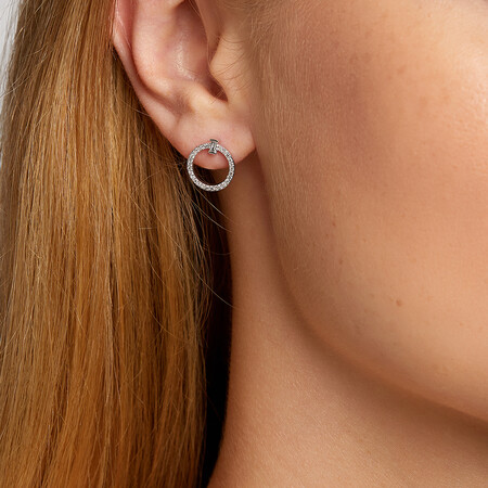 Earrings with 0.25 Carat TW Of Diamonds in 10kt White Gold Earrings with 0.25 Carat TW Of Diamonds in 10kt White Gold