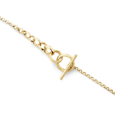 45cm (18”) Hollow Graduated Belcher Toggle Bar Chain in 10kt Yellow Gold 45cm (18”) Hollow Graduated Belcher Toggle Bar Chain in 10kt Yellow Gold