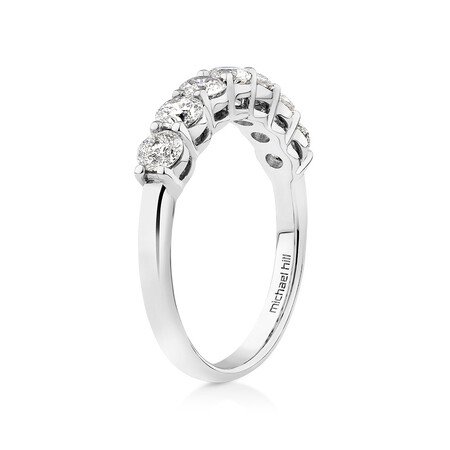 Evermore 7 Stone Wedding Band with 1 Carat TW of Diamonds in 14kt White Gold Evermore 7 Stone Wedding Band with 1 Carat TW of Diamonds in 14kt White Gold