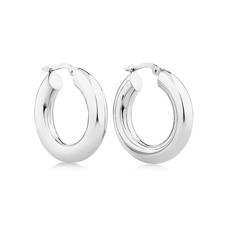 15mm Hoop Earrings in Sterling Silver 15mm Hoop Earrings in Sterling Silver