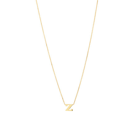 "Z" Initial Necklace in 10kt Yellow Gold "Z" Initial Necklace in 10kt Yellow Gold