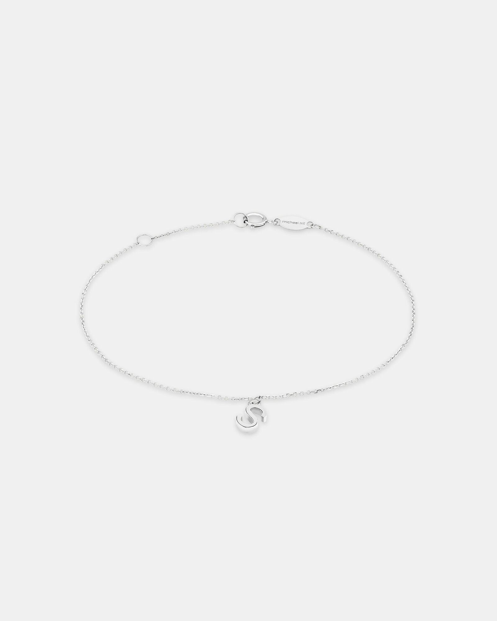 19cm (7.5") Initial Bracelet in Sterling Silver