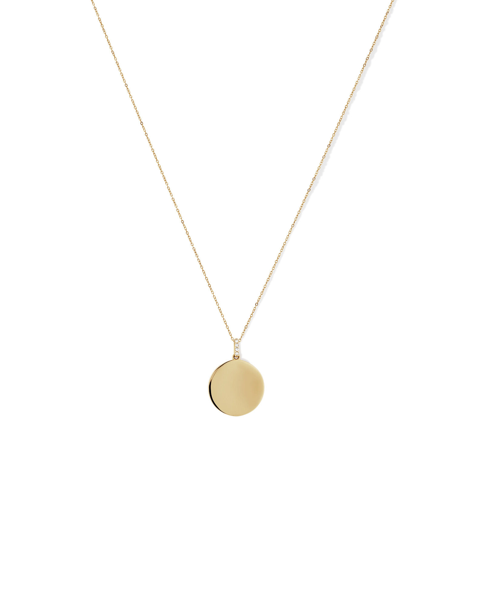 Gold round medallion necklace 2025