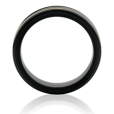 Ring in Black Titanium & 10kt Yellow Gold Ring in Black Titanium & 10kt Yellow Gold